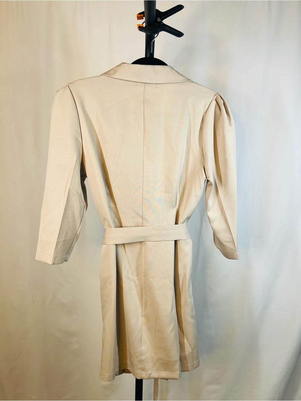 Beige Blazer Dress with Belt - Picture 3 of 6